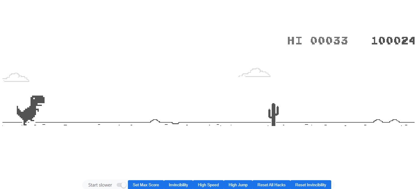 Hacking Google/Chrome Dino Game - Unlimited Score So Easily in just 30  Seconds
