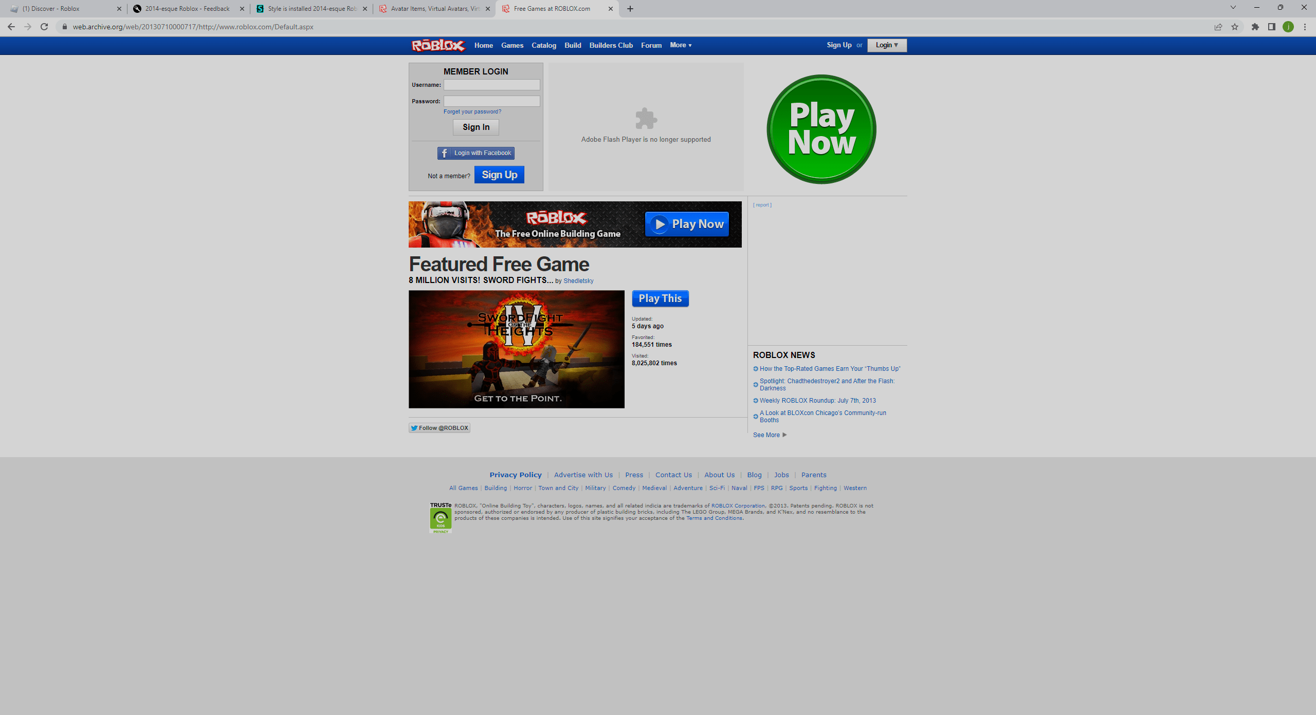 Roblox's Login Screen Gets A Rating Of 